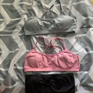 Bundle of three girls size L bras